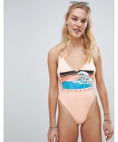 BILLABONG（ビラボン）の「Billabong 80's Retro Peach Swimsuit