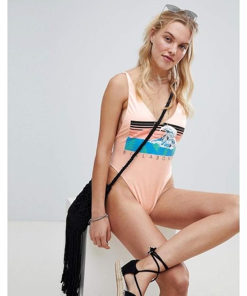 BILLABONG（ビラボン）の「Billabong 80's Retro Peach Swimsuit