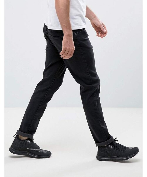 Bershka（ベルシュカ）の「Bershka Skinny Jeans In Black Wash（デニムパンツ・メンズ・Black・W30/W34）」の4枚目の写真