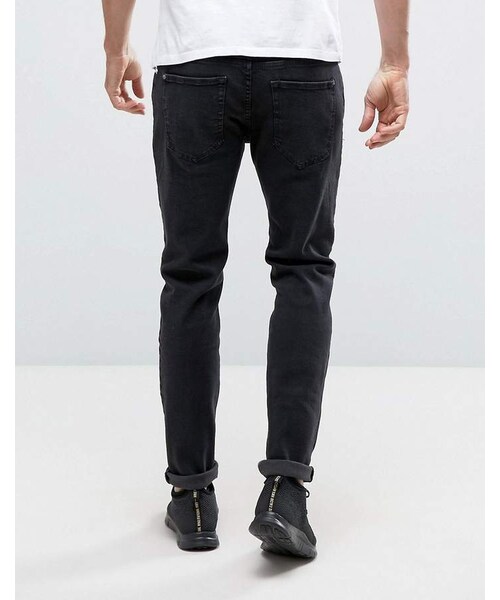 Bershka（ベルシュカ）の「Bershka Skinny Jeans In Black Wash（デニムパンツ・メンズ・Black・W30/W34）」の2枚目の写真