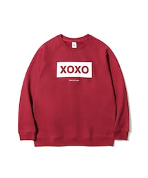 Diamond Layla | XOXO fleece sweatshirt - red(スウェット)