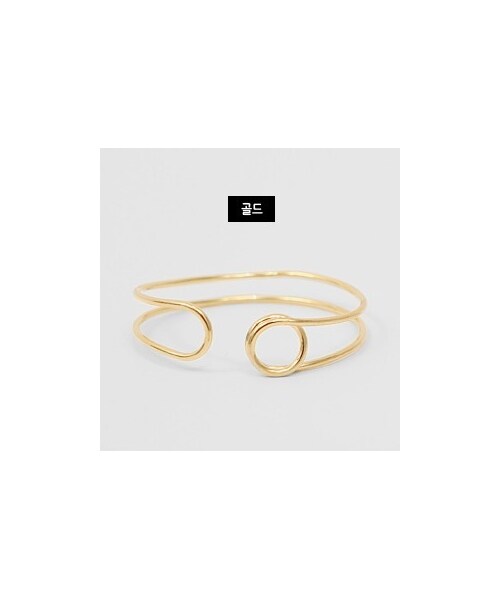 Dailyabout(デイリーアバウト)の「ダブルラインメタルバングル(バングル/リストバンド・レディース・シルバー/ゴールド・FREE)」の2枚目の写真