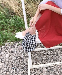 minsshop | ポケットチェックバッグ(トートバッグ)