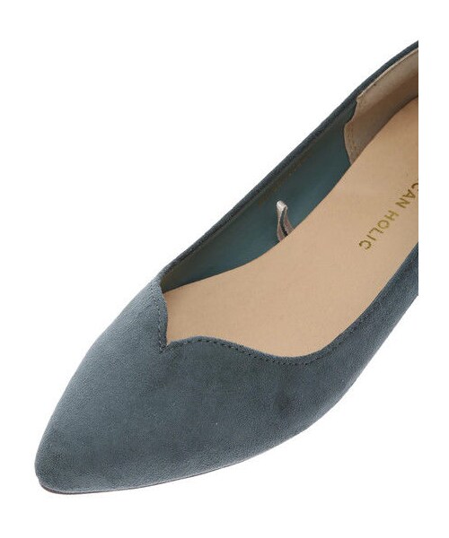 AMERICAN HOLIC(アメリカンホリック)の「フラットポインテッドパンプス(シューズ・ブラック/レッド/グレーベージュ/マスタード/カーキ/ライトブルー/ネイビー/パープル・S/M/L)」の4枚目の写真