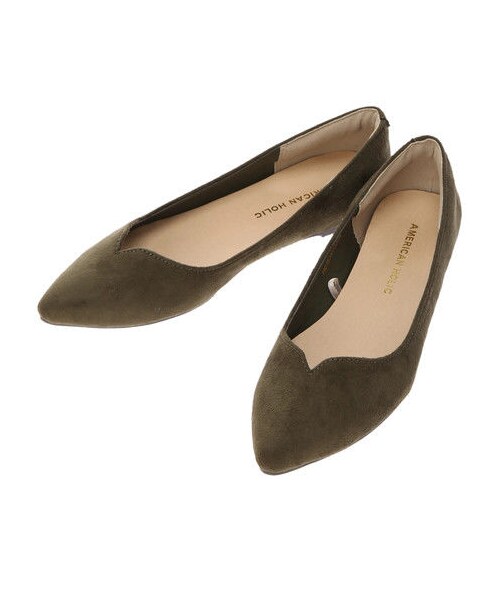 AMERICAN HOLIC(アメリカンホリック)の「フラットポインテッドパンプス(シューズ・ブラック/レッド/グレーベージュ/マスタード/カーキ/ライトブルー/ネイビー/パープル・S/M/L)」の11枚目の写真