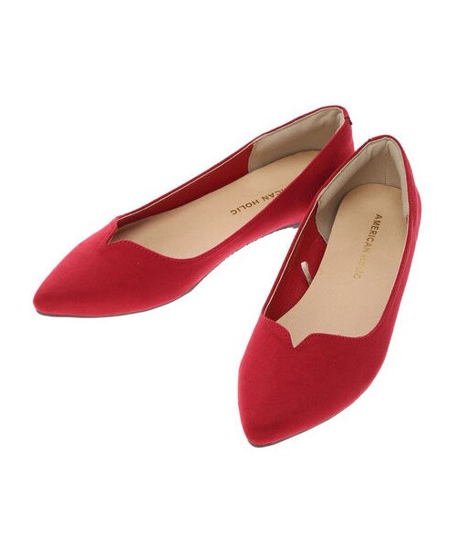 AMERICAN HOLIC(アメリカンホリック)の「フラットポインテッドパンプス(シューズ・ブラック/レッド/グレーベージュ/マスタード/カーキ/ライトブルー/ネイビー/パープル・S/M/L)」の8枚目の写真