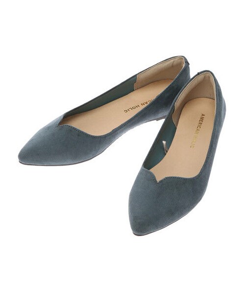 AMERICAN HOLIC(アメリカンホリック)の「フラットポインテッドパンプス(シューズ・ブラック/レッド/グレーベージュ/マスタード/カーキ/ライトブルー/ネイビー/パープル・S/M/L)」の12枚目の写真