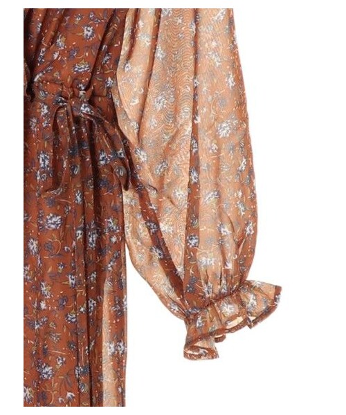 E hyphen world gallery（イーハイフンワールドギャラリー）の「花柄カシュクールワンピース（ワンピース/ドレス・ブラック/ブラウン/グリーン・F）」の4枚目の写真