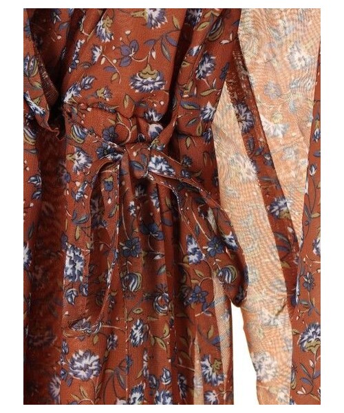 E hyphen world gallery（イーハイフンワールドギャラリー）の「花柄カシュクールワンピース（ワンピース/ドレス・ブラック/ブラウン/グリーン・F）」の6枚目の写真