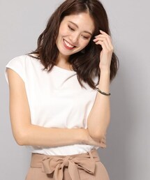 Andemiu | ボートネックカットソー≪汗ジミ軽減≫(トップス)