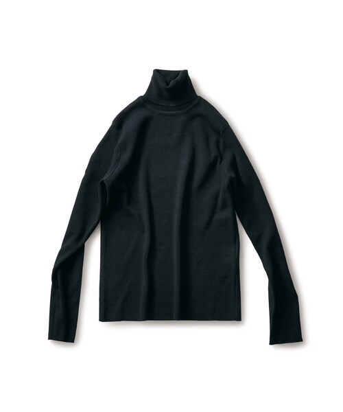 Sunny Clouds サニークラウズ の サニークラウズ 綿糸で作ったタートルセーター レディース 黒 ニット セーター Wear