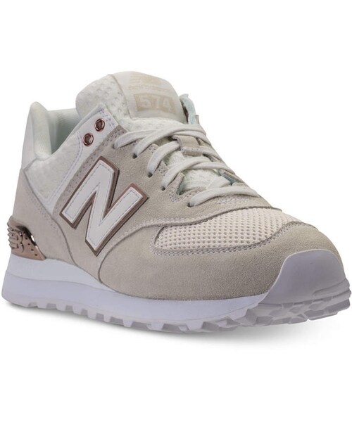 New Balance（ニューバランス）の「New Balance Women's 574 Rose Gold Casual Sneakers  from Finish Line（スニーカー）」 - WEAR