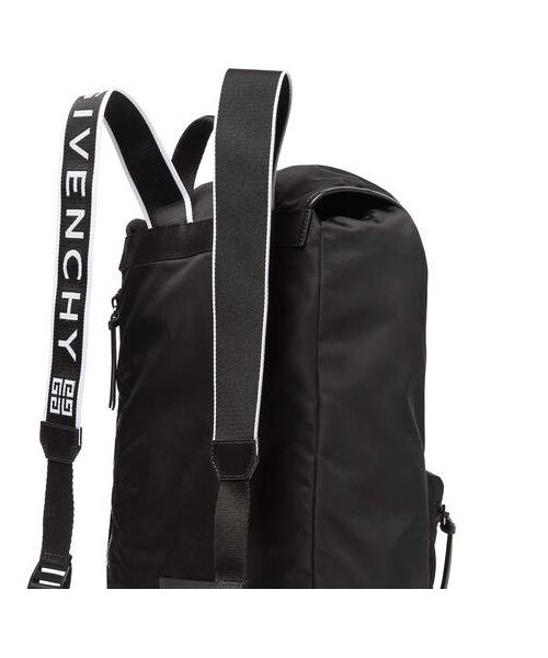 GIVENCHY（ジバンシイ）の「Givenchy Leather-Trimmed Nylon Backpack（バックパック/リュック・メンズ・Black・One Size）」の3枚目の写真