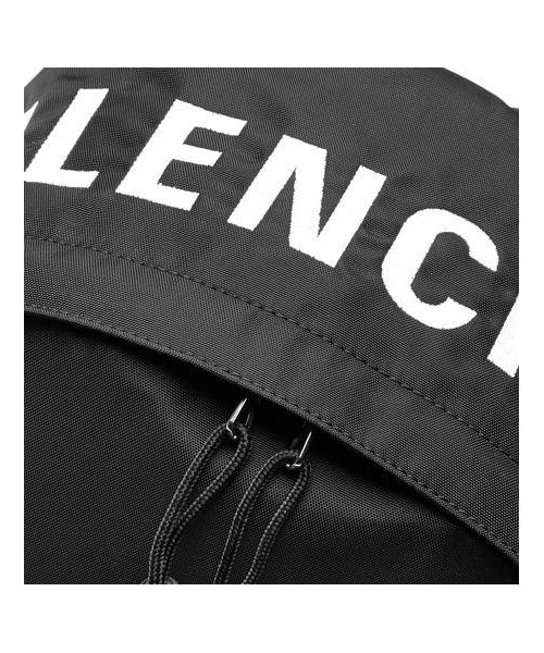 BALENCIAGA（バレンシアガ）の「Balenciaga Logo-Embroidered Canvas Backpack（バックパック/リュック・メンズ・Black・One Size）」の3枚目の写真