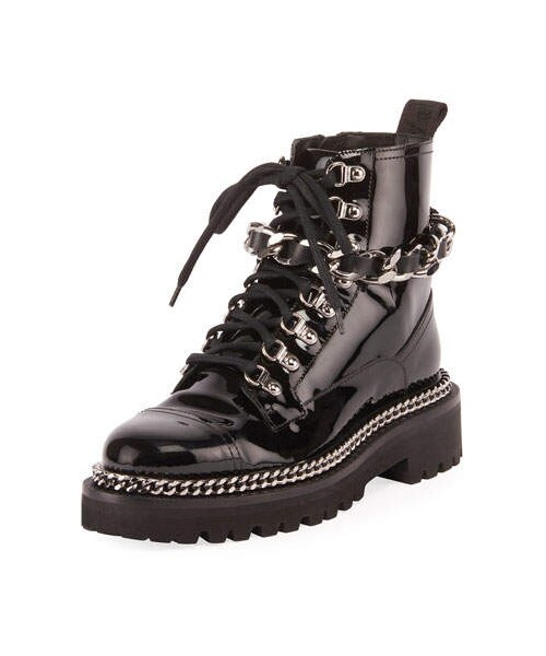 Military Fusion: Balmain's Combat Army Chain Boot Collection