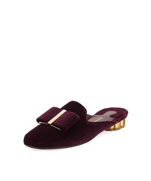 FERRAGAMO（フェラガモ）の「Salvatore Ferragamo Velvet Bow Mule