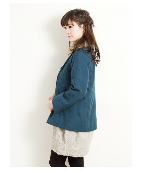 earth music&ecology(アースミュージックアンドエコロジー)の「【Special Price】ミディPコート(コート ・レディース・ダークブル/グレー/キャメル/ブラック・M/S)」の6枚目の写真
