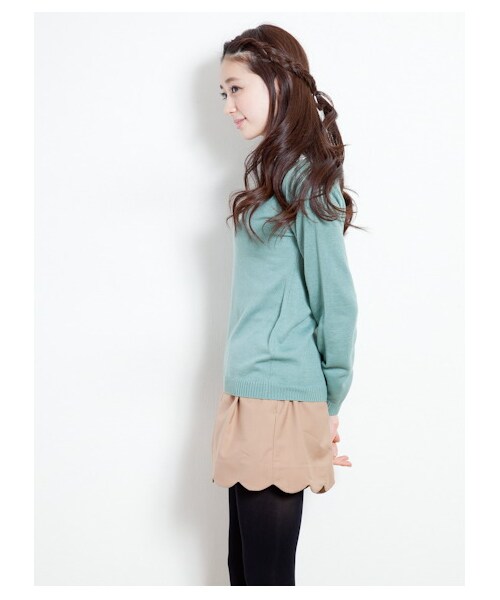 earth music&ecology（アースミュージックアンドエコロジー）の「【Special Price】レース衿ニット（ニット・セーター・レディース・ダークブル/ピンクベージュ/ピンク/杢グレー/ミント/ブラック・M/S）」の8枚目の写真