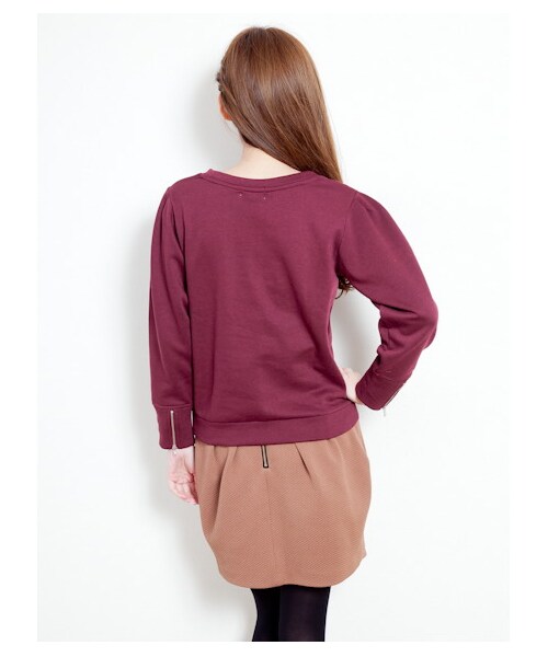 E hyphen world gallery（イーハイフンワールドギャラリー）の「【Special Price】ロゴプリントスウェットトップス（カットソー・レディース・ネイビー/ダークレッド/杢グレー/杢ホワイト・F）」の7枚目の写真