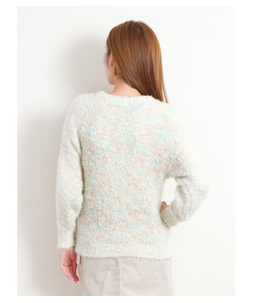 E hyphen world gallery（イーハイフンワールドギャラリー）の「【Special Price】ニットプルオーバー（ニット・セーター・レディース・ピンク/ライトグリーン/ライトグレー/アイボリー・F）」の7枚目の写真