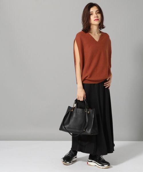 JEANASIS（ジーナシス）の「14GガーターフレンチVSS（トップス・ブラック()/アイボリー()/ブラウン()）」の6枚目の写真