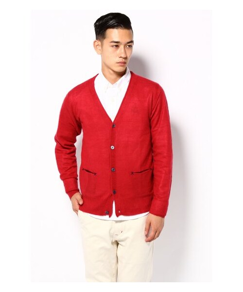 B.C STOCK（ベーセーストック）の「パッチロールカーデ（カーディガン・メンズ・グレー/ピンク/ブルー・38/40/42）」の4枚目の写真