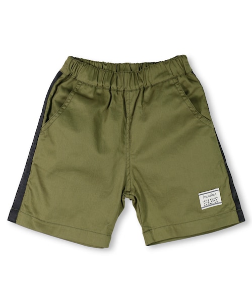 BRANSHES（ブランシェス）の「【プチプラ】サイドラインハーフパンツ（その他パンツ・キッズ・ベージュ/カーキグリーン・90～150）」の2枚目の写真
