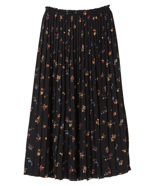 earth music&ecology（アースミュージックアンドエコロジー）の「・すきな丈プリーツスカート(ミモレ)（スカート・ブラック/ボルドー/マスタード/ネイビー/ダークグリーン/ピンクベージュ/ドット/フラワー・F）」の13枚目の写真