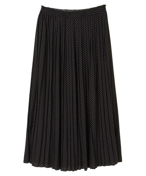 earth music&ecology（アースミュージックアンドエコロジー）の「・すきな丈プリーツスカート(ミモレ)（スカート・ブラック/ボルドー/マスタード/ネイビー/ダークグリーン/ピンクベージュ/ドット/フラワー・F）」の2枚目の写真