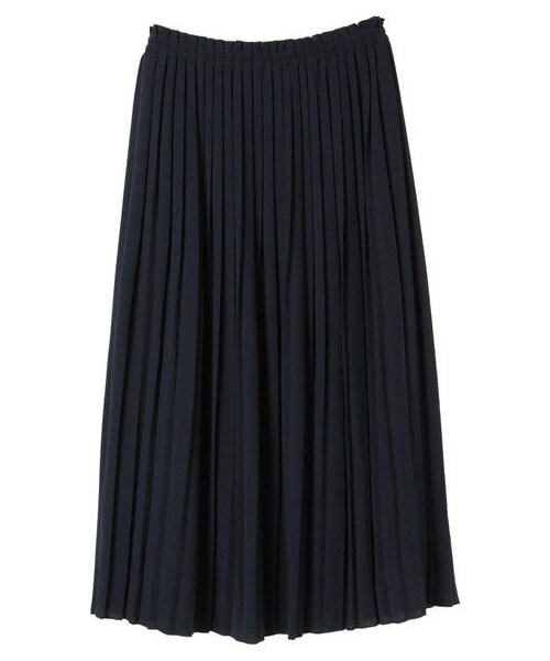 earth music&ecology（アースミュージックアンドエコロジー）の「・すきな丈プリーツスカート(ミモレ)（スカート・ブラック/ボルドー/マスタード/ネイビー/ダークグリーン/ピンクベージュ/ドット/フラワー・F）」の9枚目の写真