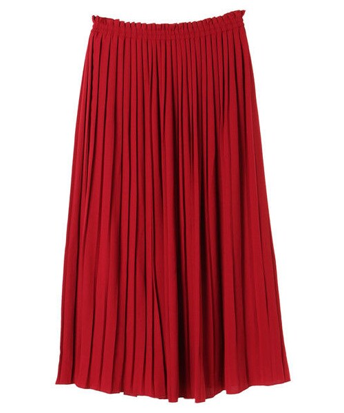 earth music&ecology（アースミュージックアンドエコロジー）の「・すきな丈プリーツスカート(ミモレ)（スカート・ブラック/ボルドー/マスタード/ネイビー/ダークグリーン/ピンクベージュ/ドット/フラワー・F）」の7枚目の写真