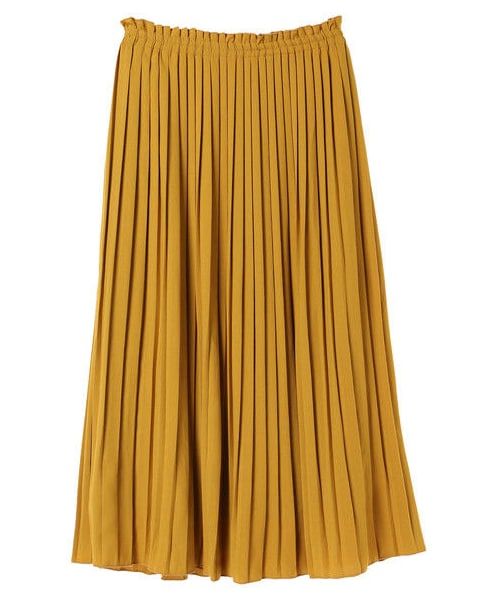 earth music&ecology（アースミュージックアンドエコロジー）の「・すきな丈プリーツスカート(ミモレ)（スカート・ブラック/ボルドー/マスタード/ネイビー/ダークグリーン/ピンクベージュ/ドット/フラワー・F）」の8枚目の写真