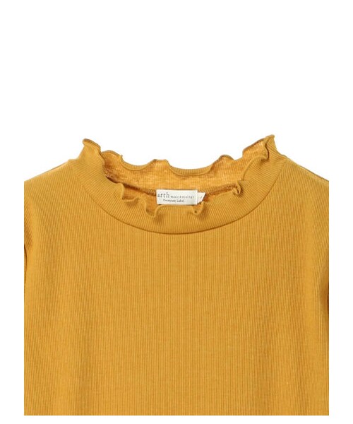 earth music&ecology（アースミュージックアンドエコロジー）の「・メロウリブ5分袖カットソー（トップス・アイボリー/杢ライトグレー/ブラック/ダークピンク/マスタード/ネイビー/マルチ/ダークグリーン・S/M）」の10枚目の写真