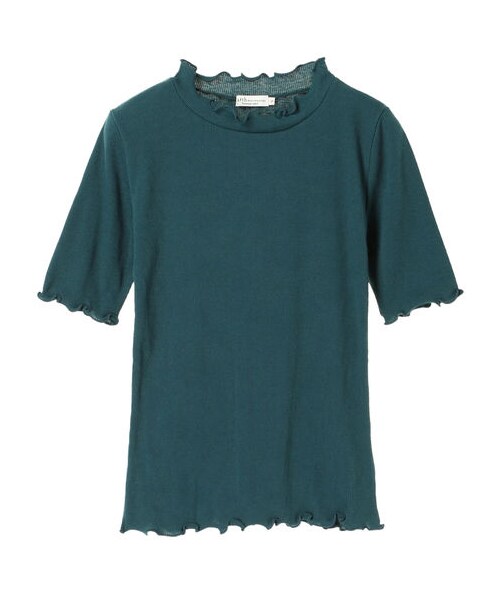 earth music&ecology（アースミュージックアンドエコロジー）の「・メロウリブ5分袖カットソー（トップス・アイボリー/杢ライトグレー/ブラック/ダークピンク/マスタード/ネイビー/マルチ/ダークグリーン・S/M）」の20枚目の写真