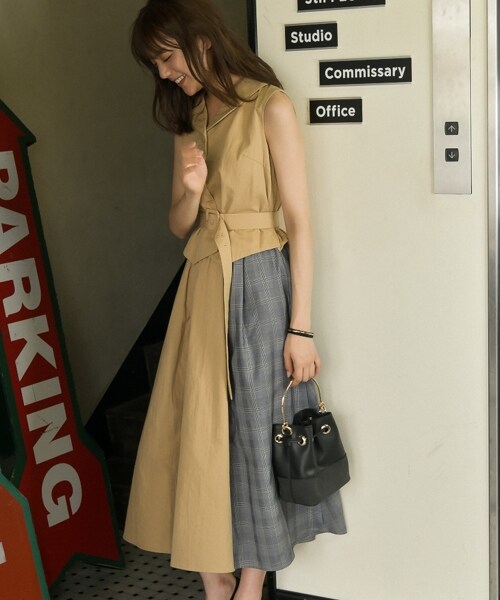 Andemiu アンデミュウ の チェックドッキングワンピース ワンピース Wear