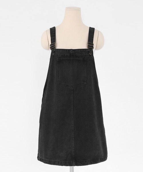 DHOLIC(ディーホリック)の「ポケットサロペットミニワンピース(ジャンパースカート・レディース・ホワイト/ブルー/ブラック・FREE)」の2枚目の写真