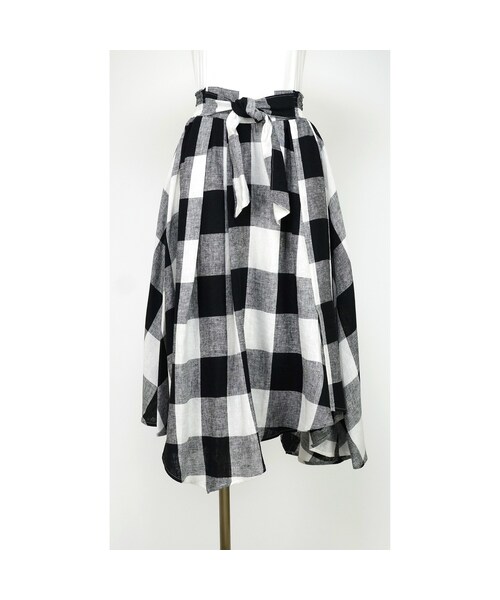 TEVALT(ヴァレット)の「Titilate Valet ビッグチェック ランダムヘム スカート〔67687〕(スカート・レディース・その他)」の7枚目の写真