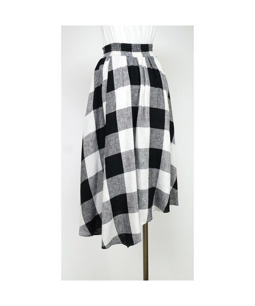 TEVALT(ヴァレット)の「Titilate Valet ビッグチェック ランダムヘム スカート〔67687〕(スカート・レディース・その他)」の8枚目の写真