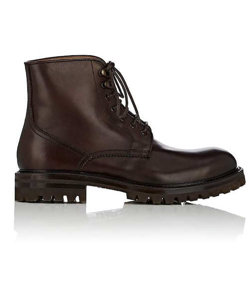 BARNEYS NEWYORK(バーニーズニューヨーク)の「Barneys New York Men's Leather Lace-Up Ankle Boots(ブーツ・メンズ・BROWN・8 M/9 M/12 M/8.5 M/7 M)」の1枚目の写真