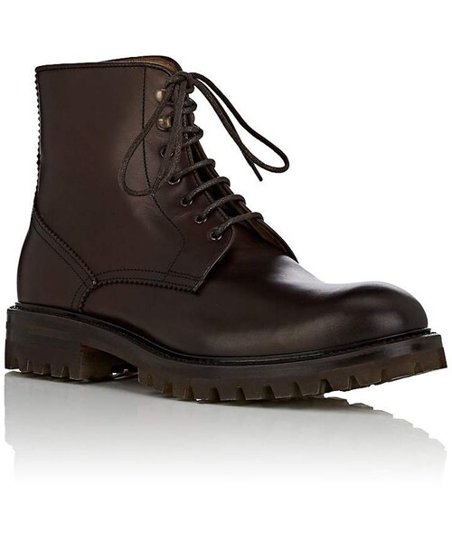 BARNEYS NEWYORK(バーニーズニューヨーク)の「Barneys New York Men's Leather Lace-Up Ankle Boots(ブーツ・メンズ・BROWN・8 M/9 M/12 M/8.5 M/7 M)」の4枚目の写真