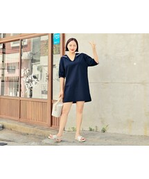 HOTPING | ラインセーラーカラーミニワンピース(ワンピース)