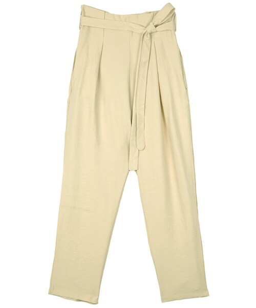 DINT（ディント）の「クリーンラインベースパン（ベルトset）（その他パンツ・レディース・블랙/화이트/베이지・one(44~66size)）」の4枚目の写真