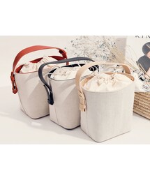 HOTPING | レザー調ストラップバケットバッグ(かごバッグ)