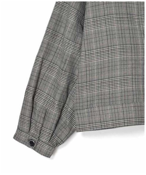 w closet(ダブルクローゼット)の「グレンチェック後ろレースアップ羽織り(ジャケット/アウター・レディース・ブラック×ベージュ/ブラウン・FREE/M/L)」の9枚目の写真