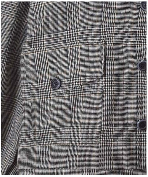 w closet(ダブルクローゼット)の「グレンチェック後ろレースアップ羽織り(ジャケット/アウター・レディース・ブラック×ベージュ/ブラウン・FREE/M/L)」の8枚目の写真