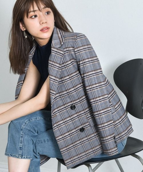 Andemiu アンデミュウ コート 水色　無地×チェック　Mサイズ 楽天市場】Andemiu（コート・ジャケット｜レディース