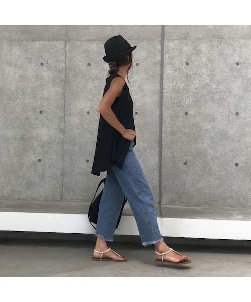 copine（コピン）の「シンプル綿レーヨン裾フレアタンクトップ (2color)【クリックポスト対象商品】（Tシャツ/カットソー・レディース・その他）」の12枚目の写真
