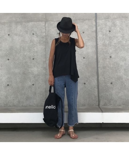 copine（コピン）の「シンプル綿レーヨン裾フレアタンクトップ (2color)【クリックポスト対象商品】（Tシャツ/カットソー・レディース・その他）」の10枚目の写真