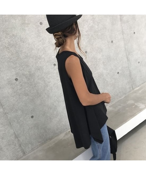 copine（コピン）の「シンプル綿レーヨン裾フレアタンクトップ (2color)【クリックポスト対象商品】（Tシャツ/カットソー・レディース・その他）」の15枚目の写真