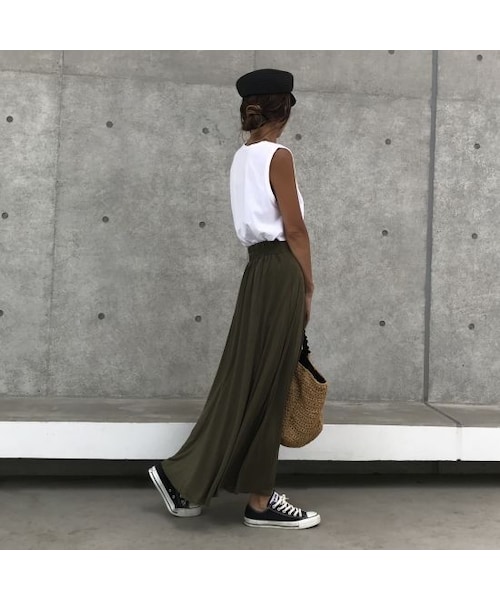 copine（コピン）の「シンプル綿レーヨン裾フレアタンクトップ (2color)【クリックポスト対象商品】（Tシャツ/カットソー・レディース・その他）」の7枚目の写真